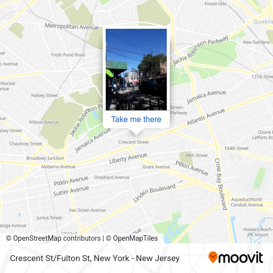 Crescent St/Fulton St map
