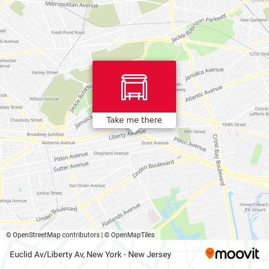 Mapa de Euclid Av/Liberty Av