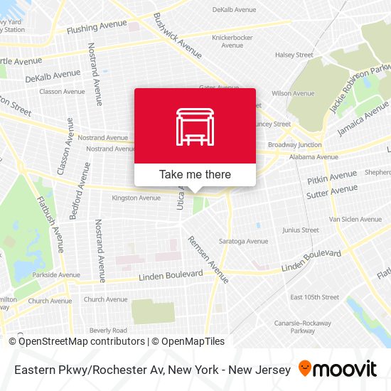 Mapa de Eastern Pkwy/Rochester Av
