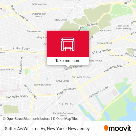 Sutter Av/Williams Av map