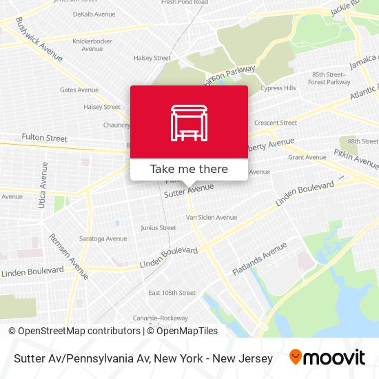 Mapa de Sutter Av/Pennsylvania Av