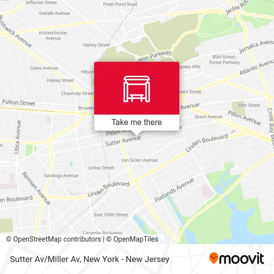 Sutter Av/Miller Av map