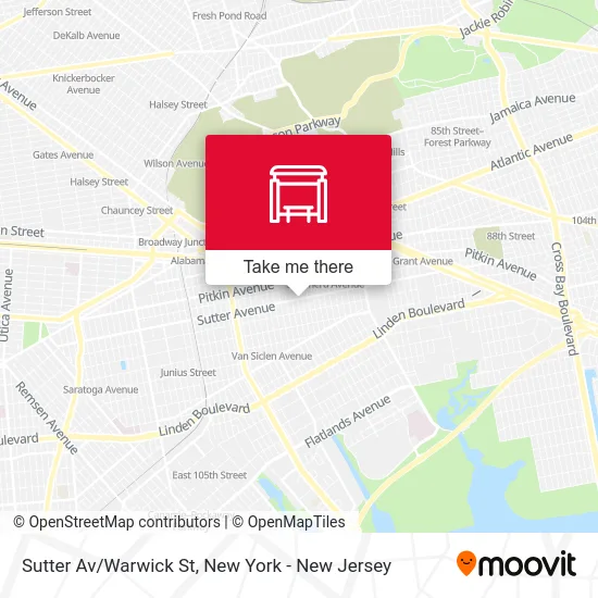 Sutter Av/Warwick St map