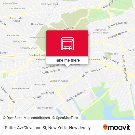Sutter Av/Cleveland St map