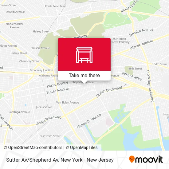 Sutter Av/Shepherd Av map