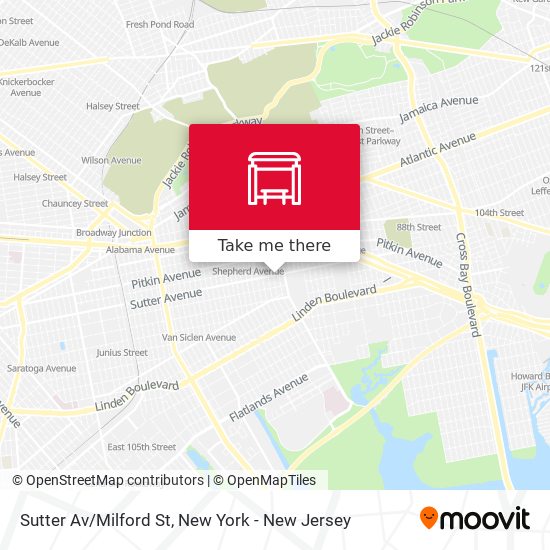 Mapa de Sutter Av/Milford St