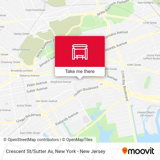 Crescent St/Sutter Av map