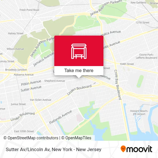 Sutter Av/Lincoln Av map