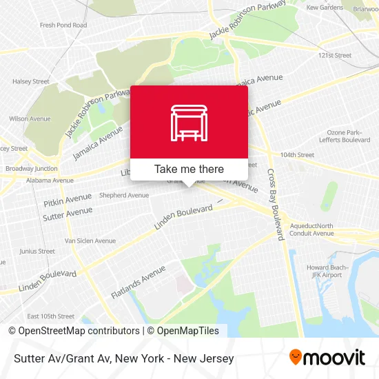 Sutter Av/Grant Av map