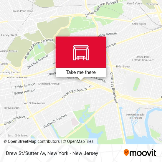 Drew St/Sutter Av map