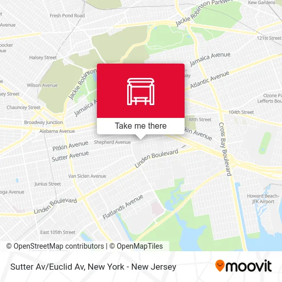 Sutter Av/Euclid Av map