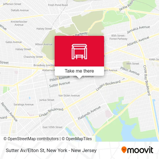 Sutter Av/Elton St map
