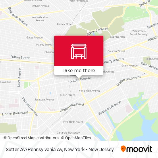 Mapa de Sutter Av/Pennsylvania Av
