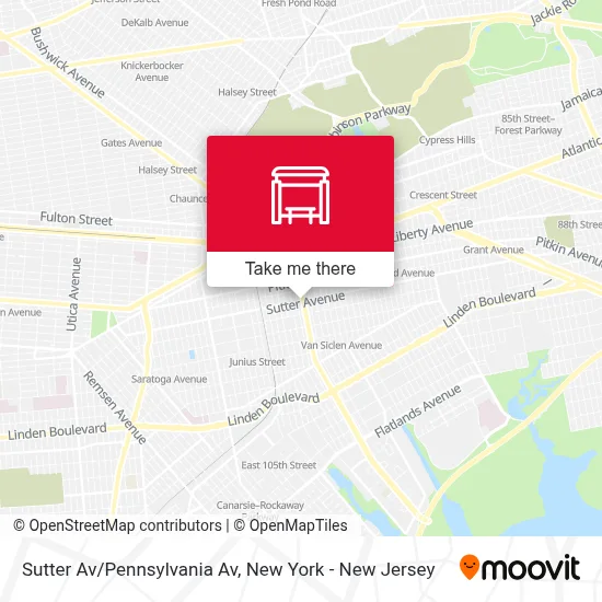 Sutter Av/Pennsylvania Av map