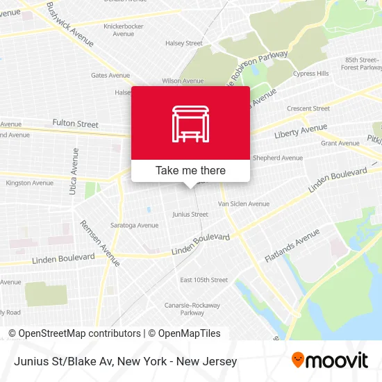 Junius St/Blake Av map