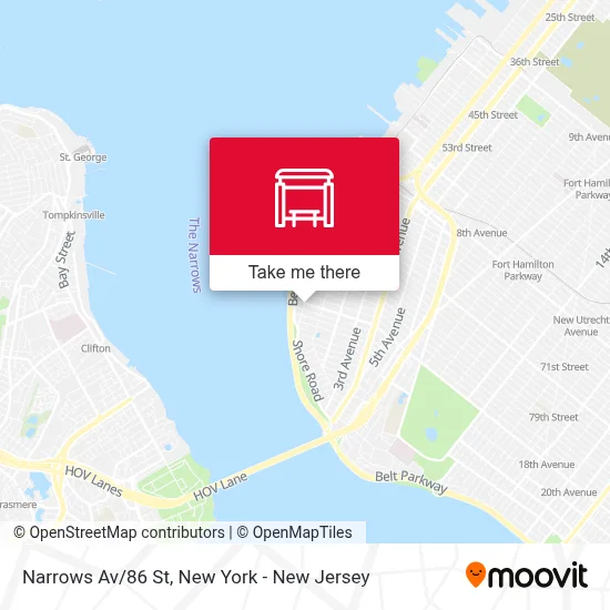 Narrows Av/86 St map