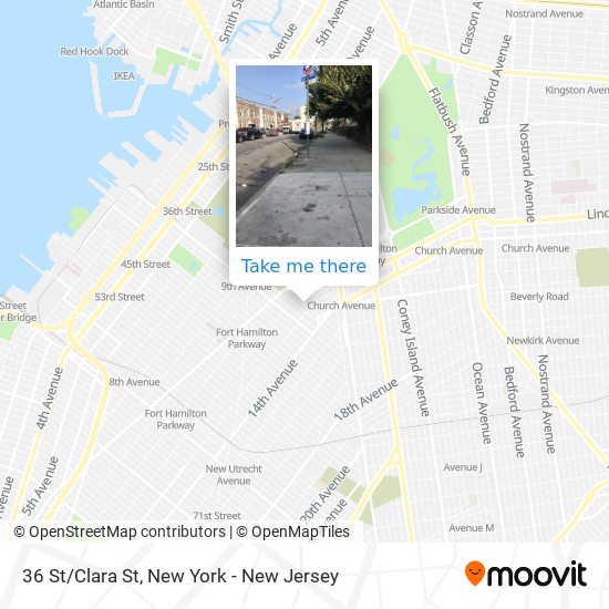 Mapa de 36 St/Clara St