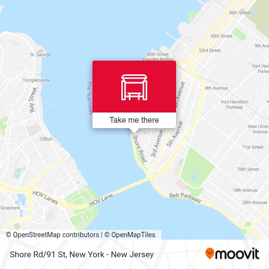 Shore Rd/91 St map