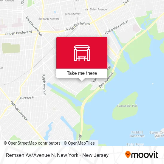 Remsen Av/Avenue N map