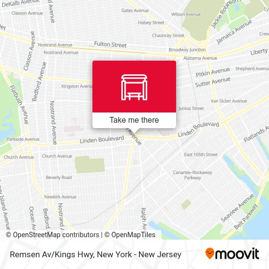 Remsen Av/Kings Hwy map