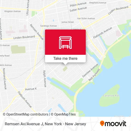 Remsen Av/Avenue J map