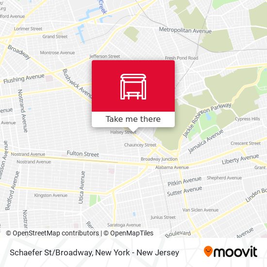 Mapa de Schaefer St/Broadway