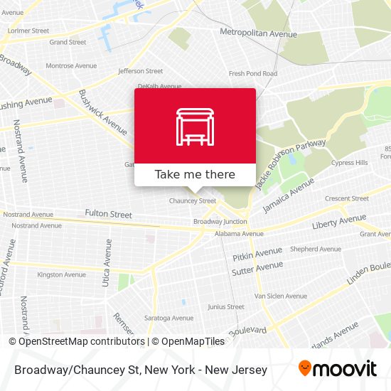 Mapa de Broadway/Chauncey St
