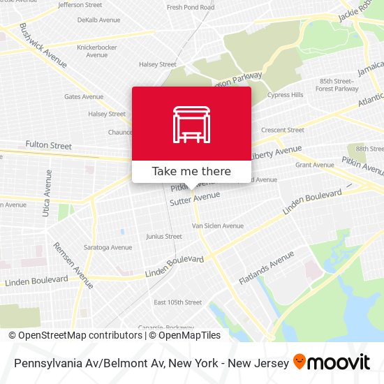 Mapa de Pennsylvania Av/Belmont Av