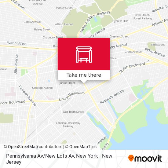 Pennsylvania Av/New Lots Av map