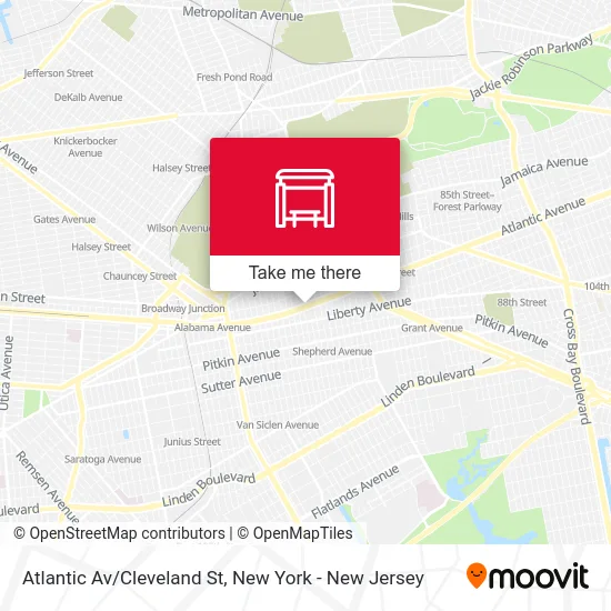 Atlantic Av/Cleveland St map