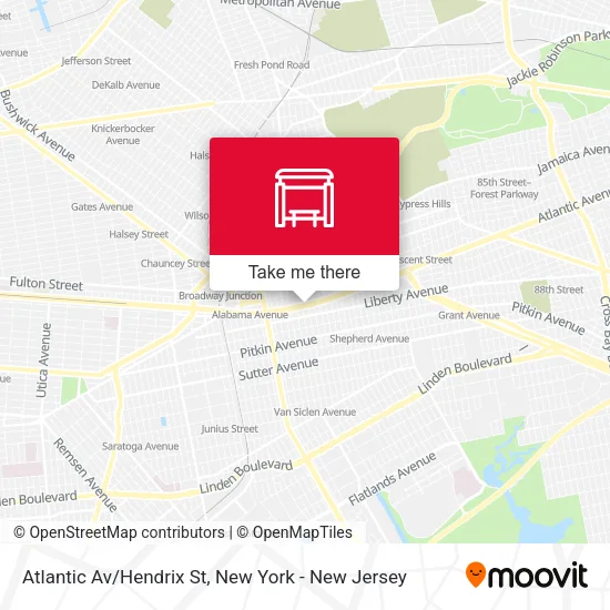 Mapa de Atlantic Av/Hendrix St