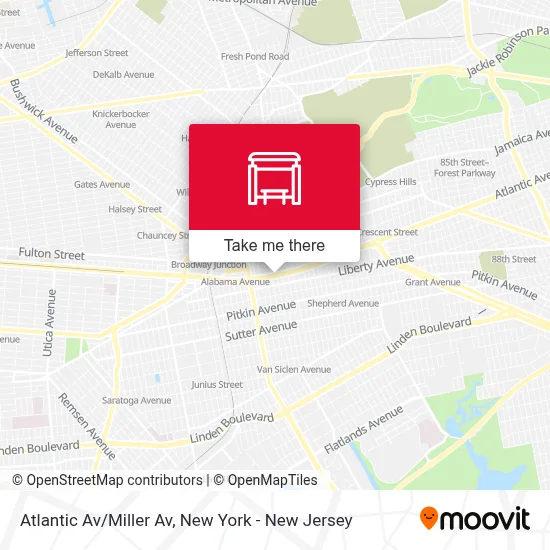 Atlantic Av/Miller Av map