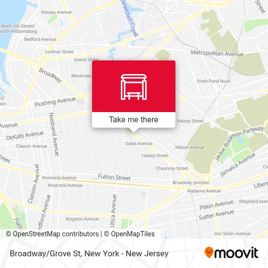 Broadway/Grove St map