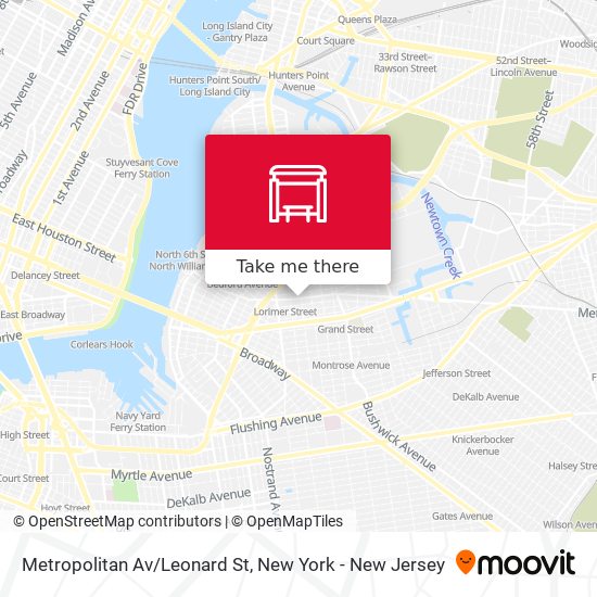 Metropolitan Av/Leonard St map