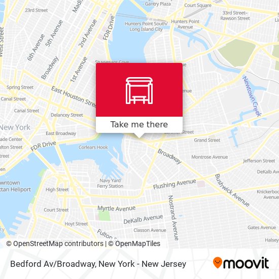 Bedford Av/Broadway map