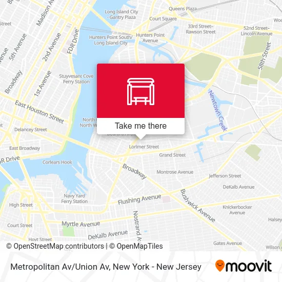 Metropolitan Av/Union Av map