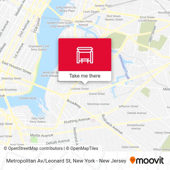 Metropolitan Av/Leonard St map