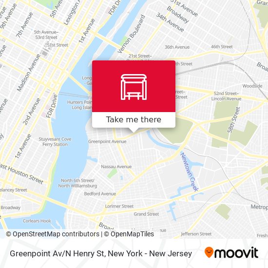 Mapa de Greenpoint Av/N Henry St
