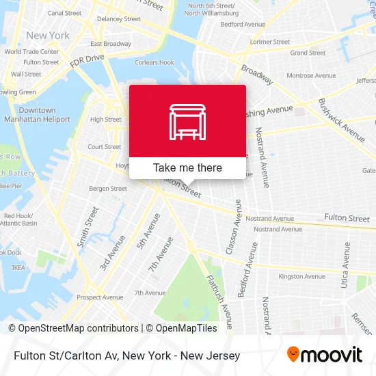 Fulton St/Carlton Av map