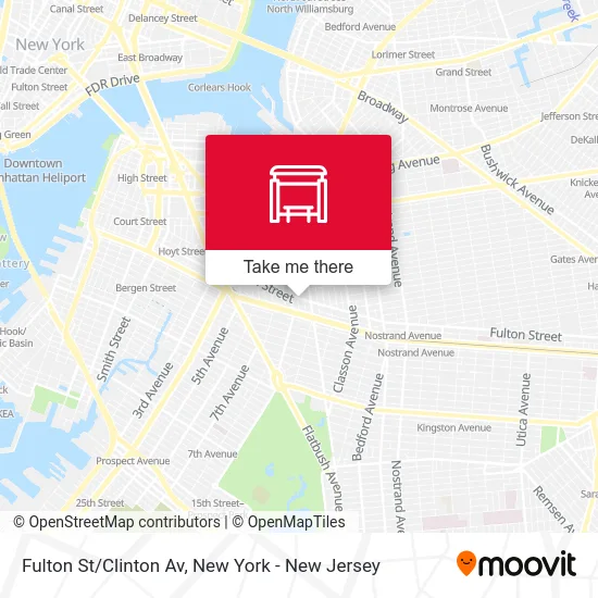 Fulton St/Clinton Av map