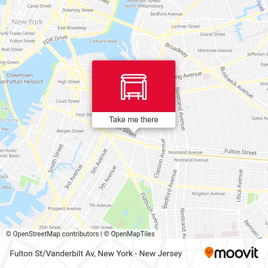 Fulton St/Vanderbilt Av map