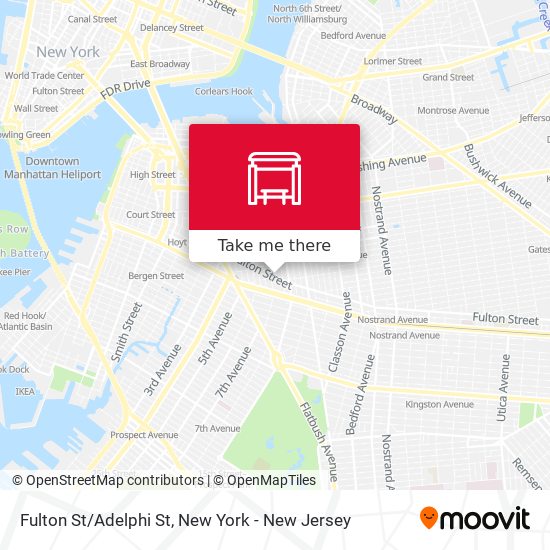 Fulton St/Adelphi St map