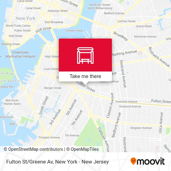 Fulton St/Greene Av map