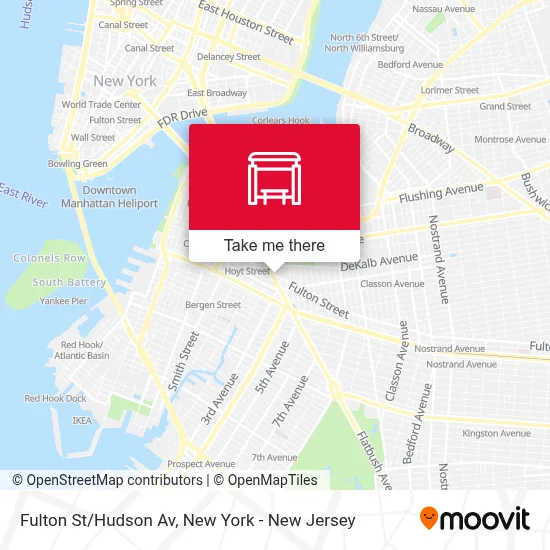 Fulton St/Hudson Av map