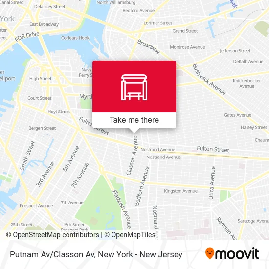 Putnam Av/Classon Av map
