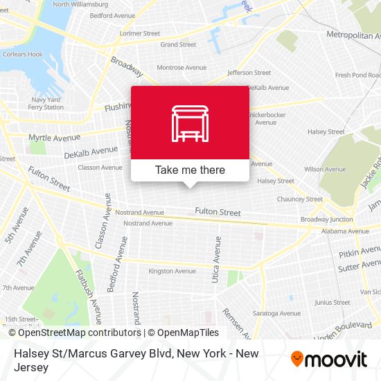 Mapa de Halsey St/Marcus Garvey Blvd