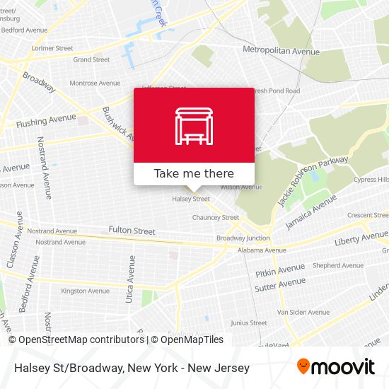 Halsey St/Broadway map