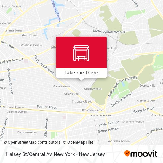 Halsey St/Central Av map