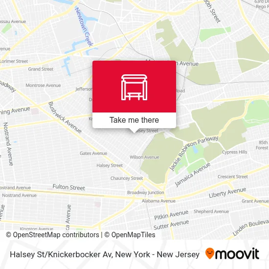 Halsey St/Knickerbocker Av map