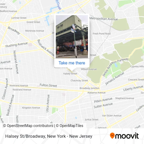 Halsey St/Broadway map